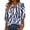 346#Dark Blue, variant on Women's 3/4 Length Sleeve V Neck T Shirts Plus Size Casual Loose Dressy Office Work Blouses Royal Blue XL