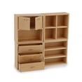 thumbnail image 4 of Dollhouse Miniature Furniture Set 4PCS Wooden Cabinet Cupboard 1:12 Dollhouse Various Styles Decoration DIY Freely Combinable Furniture Kit Kitchen Bedroom Living Room Display Ornaments (Wood), 4 of 6