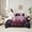 Purple Pink, variant on Manfei Princess Pink Bow Twin Bedding Sets 7pcs, Chic Lattice Ribbon Bedding Comforter Set, Vintage Black Blossom Sheet Sets, Microfiber Bedroom Decor