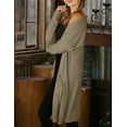thumbnail image 2 of Doublju Womens Long Sleeve Open Front Waffle Casual Cardigan With Pockets, 2 of 5