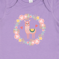 thumbnail image 4 of Inktastic Llama Rose Flower Wreath Girls Baby Bodysuit, 4 of 5