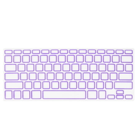 Apple Computer Keyboard Cover Unique Bargains Computer Keyboard Cover Protective Film Purple Clear for Apple MacBook Air 13.3