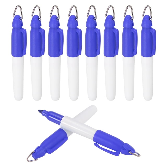 Uxcell Mini Marqueurs Permanents avec Clips Marqueurs de Balle de Golf Stylo Badge Encre Stylos Golf Bleu