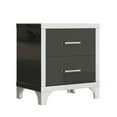 thumbnail image 6 of Tcbosik 2-Drawer Night Stand, Modern Bedside Table, High Gloss End Table for Small Space, Living Room, Bedroom, Easy Assembly, Black, 6 of 7