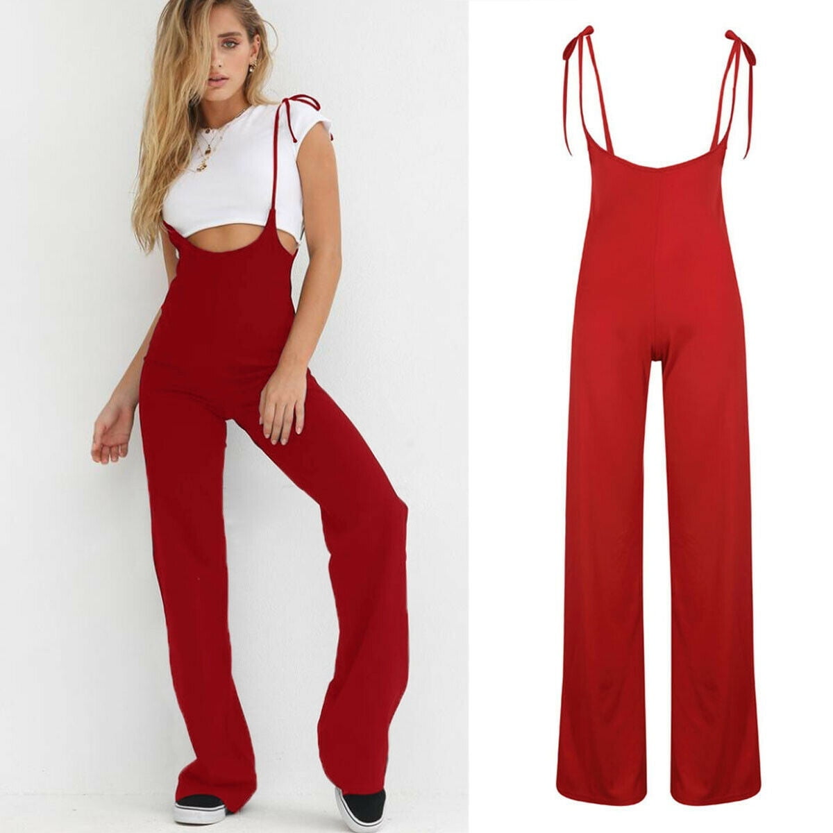 red trousers high waisted