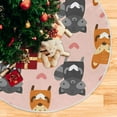 thumbnail image 5 of RYLABLUE Tapis de Support de Jupe de Noël avec Raton Laveur Renard Mignon pour Décoration de Fête Intérieure Extérieure 36 Pouces, 5 of 5