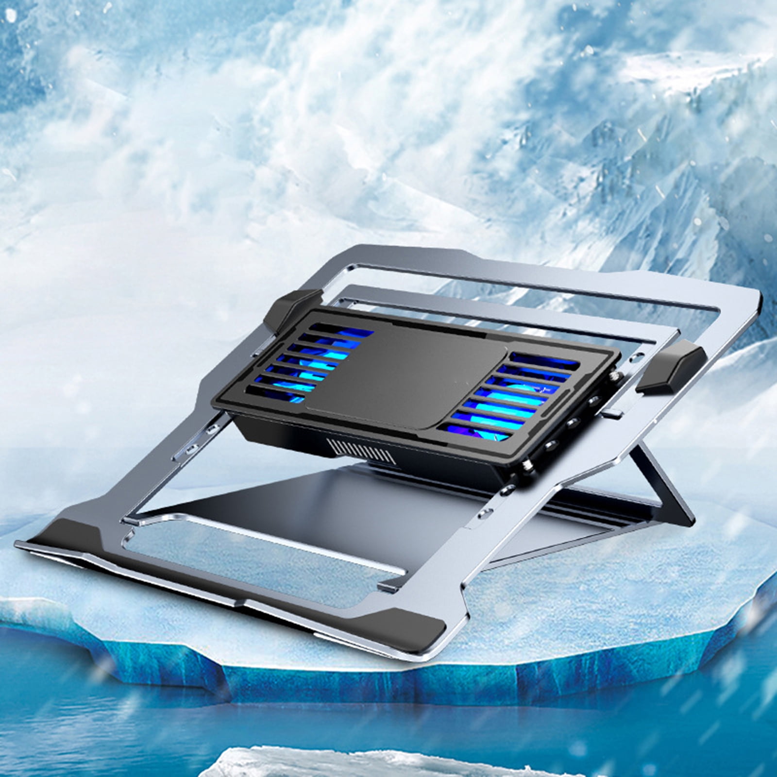 Aluminum Laptop Cooling Pad Laptop Coolers for Notebook Gaming Fan Stable Stand Adjustable Cooling Folding Bracket