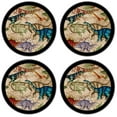 thumbnail image 2 of Silicone Non-Slip Drink Coasters with Removable Printed Absorbent Felt Pad - Set of 4 - Jungle Dinosaurs - Image by Dan Morris, 2 of 3