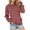 Brick Red, variant on KONDYS Casual Solid Color Pullover Sweater Long Sleeve Crewneck Pocket Hoodless Sweatshirt Athletic Sportswear Apparel Lightweight Sweatshirts Fall Clothes for Women Tops