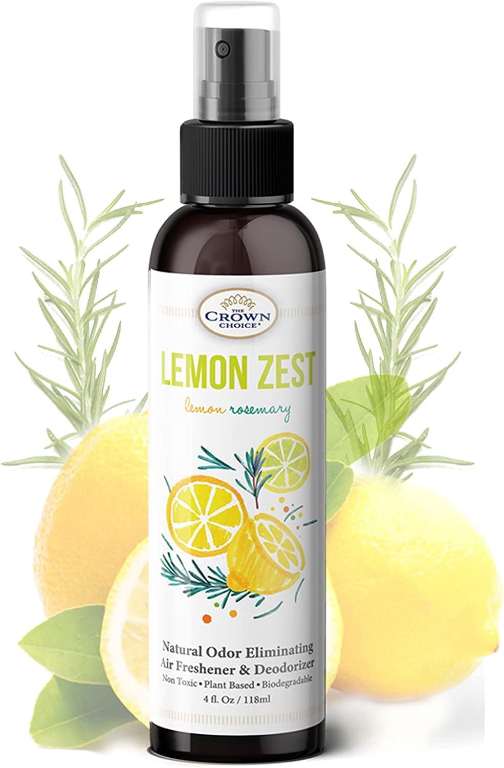 The Crown Choice Air Freshener Spray (1PK) — Lemon Zesty NonToxic Air Freshener for Home
