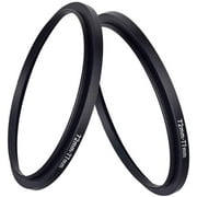72mm-77mm Step Up Ring(72mm Lens to 77mm Filter, Hood,Lens Converter and Other Accessories) (2 Packs), Fire Rock 72-77