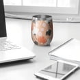 thumbnail image 3 of Floral 12oz Stainless Steel Insulated Wine Tumbler with Lid and Straw – Double Wall Vacuum Mug for Hot & Cold Drinks, 304 Steel Interior, Sweat-Free Design,Thanksgiving,Christmas, Spring,Flower, 3 of 5