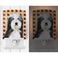 thumbnail image 2 of Caroline's Treasures SS4359CNL Bearded Collie Fall Leaves Portrait Ceramic Night Light, 6x4x3", multicolor, 2 of 2