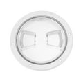 Boat Deck Access Hatch TransparentCover White Round ABS Plate for RV