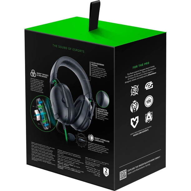 Razer BlackShark V2 X Wired Esports Headset for PC, USB, Black