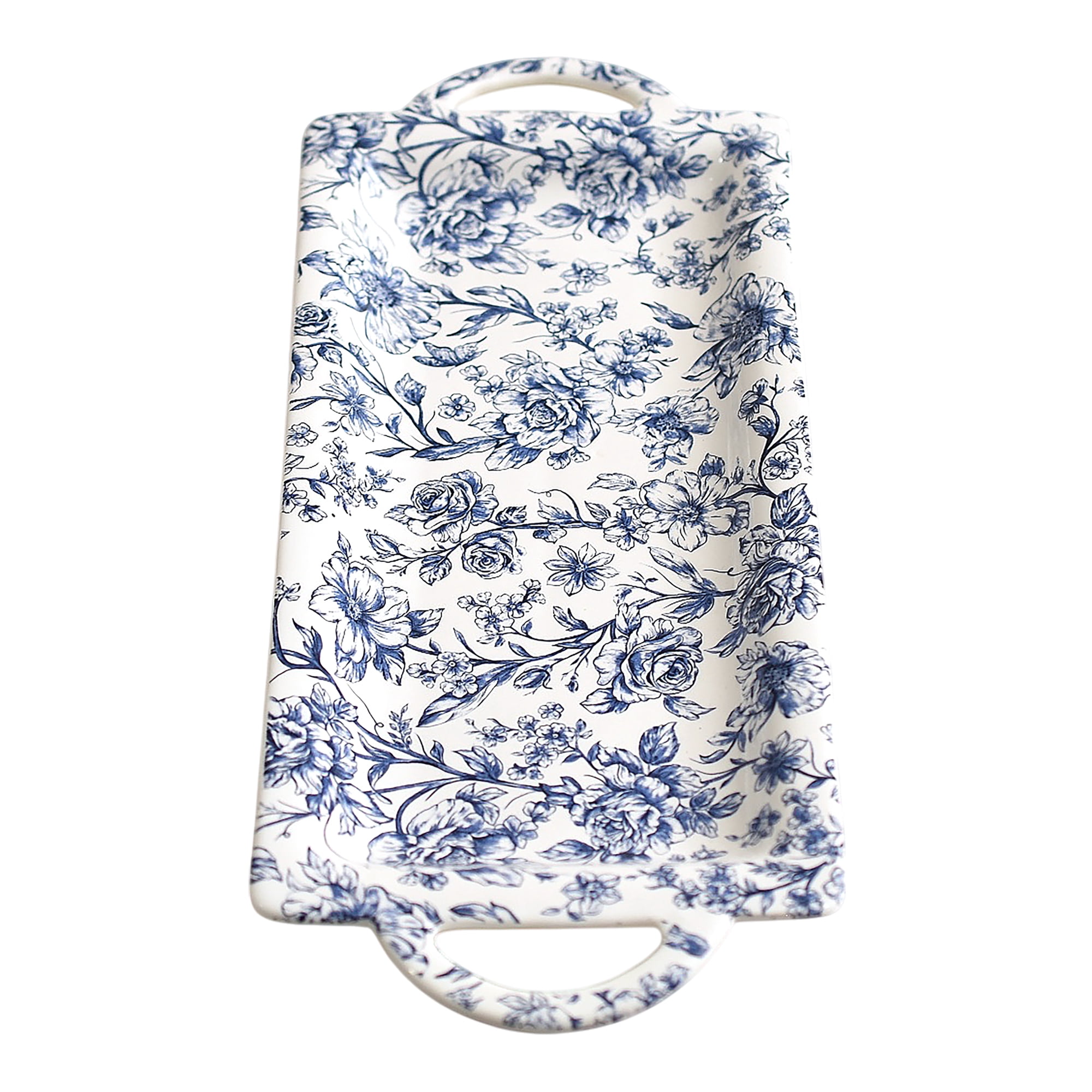 The Pioneer Woman Agatha Floral Ceramic Decorative Tray, 13 in