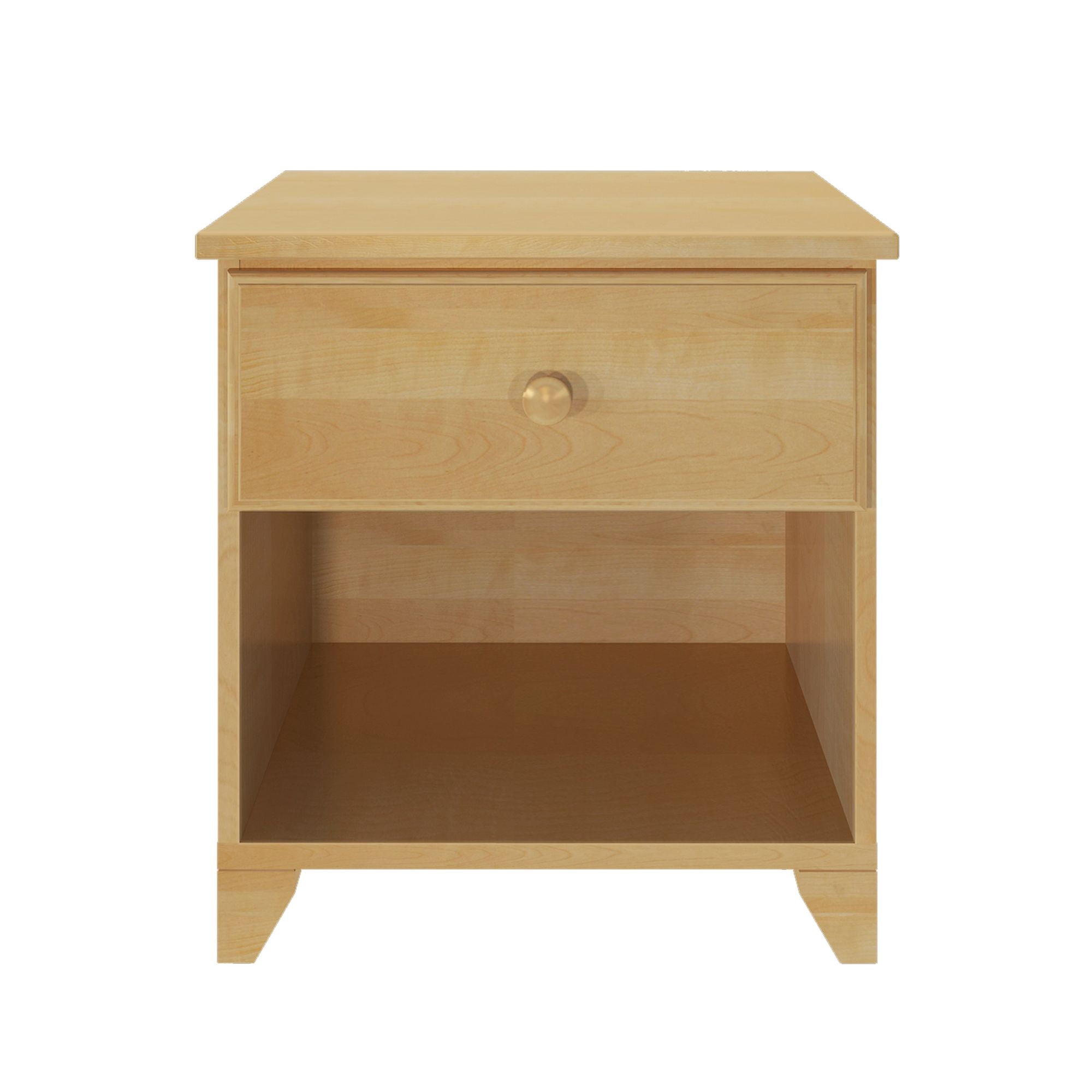 Plank+Beam Solid Wood Nightstand with 1 Drawer for Bedroom