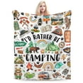 thumbnail image 6 of Camping Blanket Camping Gifts for Women Men Camping Lovers Soft Cozy Flannel Camping Throw Blanket for Camper Outdoor Camping Essentials Owners Travel Hiking Gifts 80x60, 6 of 6