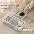 thumbnail image 3 of Waterproof Storage Container Compact Transparent Storage Box with Double-sided Openings Waterproof Pvc Shell Dustproof Under-bed Shoe Storage, 3 of 8