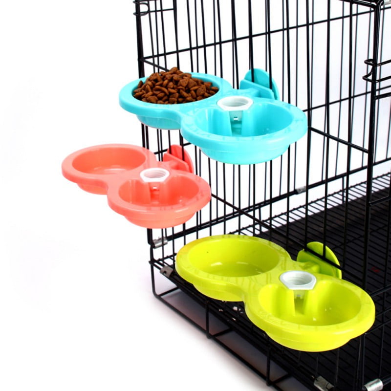 plastic double dog bowl