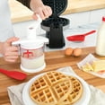 thumbnail image 2 of Tovolo Quick Mix Batter Hand Powered Mixing Blender Tool with Easy Measure System, White/Candy Apple Red/Clear, 2 of 5
