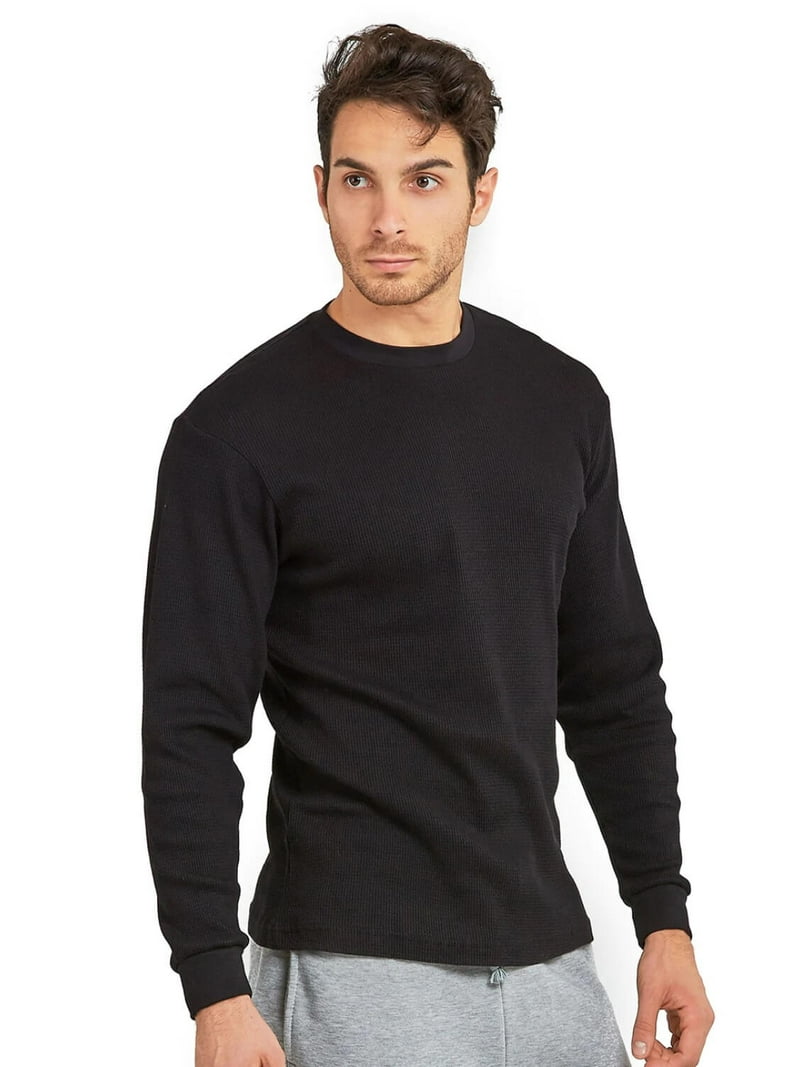 Men's Heavyweight Cotton Long Sleeve Thermal Top 100% Cotton Long