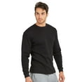 thumbnail image 3 of Men's Heavyweight Cotton Long Sleeve Thermal Top, Black L, 1 Count, 1 Pack, 3 of 4
