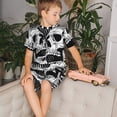 thumbnail image 4 of Balery Psychedelic Skull Illusion Art Conjunto de Pijama Infantil de Manga Corta con Estampado – Ropa de Dormir de Algodón Suave-Medium, 4 of 6