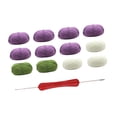 thumbnail image 4 of Kit de crochet para manta de flores, kit de inicio para crochet, accesorios versátiles, manualidades, regalo Púrpura blanco, 4 of 9