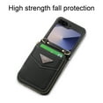 thumbnail image 2 of Allytechgroup Stylish Galaxy Z Flip 3 Case Wallet, Shockproof Phone Case for Samsung Galaxy Z Flip 3 Convenient and Functional Zipper Pocket Case with Detachable Crossbody Shoulder Strap, Black, 2 of 14