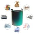 thumbnail image 4 of Gaeub Teal and Peach Print Dirty Clothes Storage Basket, Toy Storage Bin for Storing Clothing, Diapers, Toys-Medium, 4 of 6