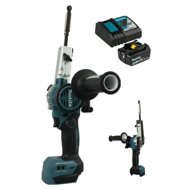 Lijadora de banda inalambrica + Kit de batería con cargador Makita MK07