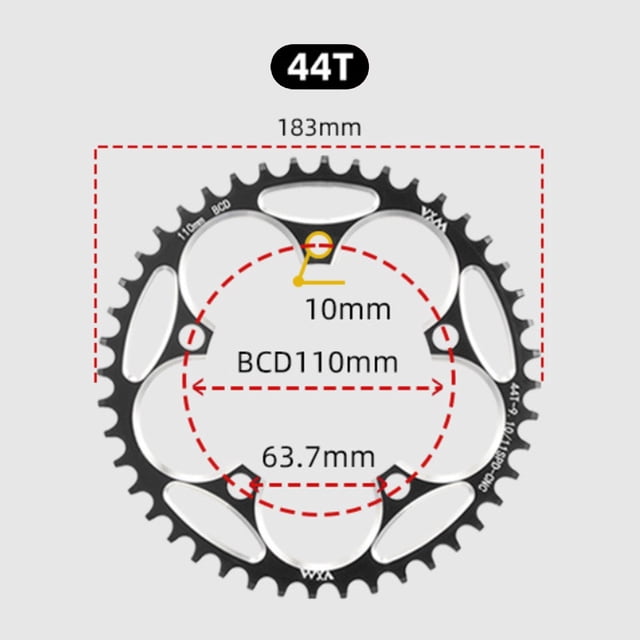 Narrow Wide Tooth Chainring for Enhanced Stability on Road Bikes at 110BCD Size