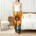 thumbnail image 4 of Honiee Deep Yellow Colorful Sunflower for elegant Women's Lounge Pants and Pajama Pants, crafted for ultimate comfort in your sleepwear essentials-Large, 4 of 6