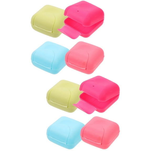 2 Count Bar Soap Holder Travel Containers Square Case Kit Boxes