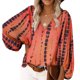 thumbnail image 3 of Blusa con Estampado Floral Nikou Cuello en V Manga Larga, 3 of 5