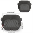 thumbnail image 1 of 1/2PCS Square Air Fryer Silicone Pot Reusable Air Fryers Liners Oven Baking Tray Home Kitchen Air Fryer Accessories 7.67''x6.49''x1.96'', 1 of 4