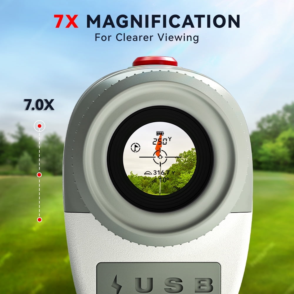 REDTIGER Golf Rangefinder 1200 Yards Laser Range Finder for Hunting, 7X Magnification Clear View, Slope Measurement, Flag Pole Lockin, Short