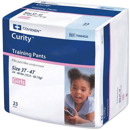 Curity Girls Training Pants, 3T4T, 23 count