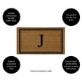 thumbnail image 2 of Evergreen Monogram Indoor Outdoor 100% Natural Coir Doormat 28" x 16" |  Letter  "J", 2 of 3