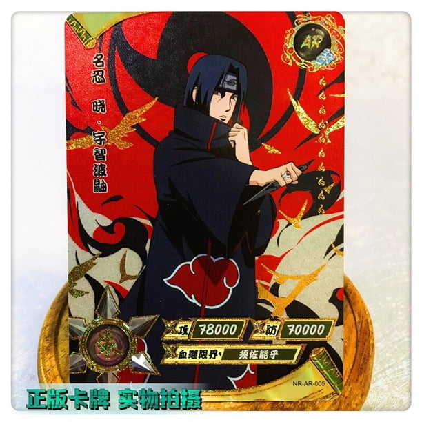 KAYOU Anime Naruto AR Cards Deidara Sasori Hoshigaki Kisame Uchiha Obito Jiraiya Orochimaru Zetsu AR Collection Cards Kids Toys Gao Jinjia LED