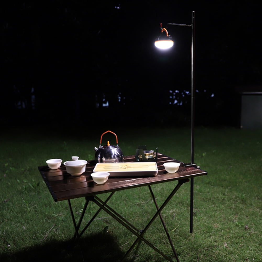 Fosa Lamp Pole,Camping Table Light Pole,Black Portable Aluminum Alloy