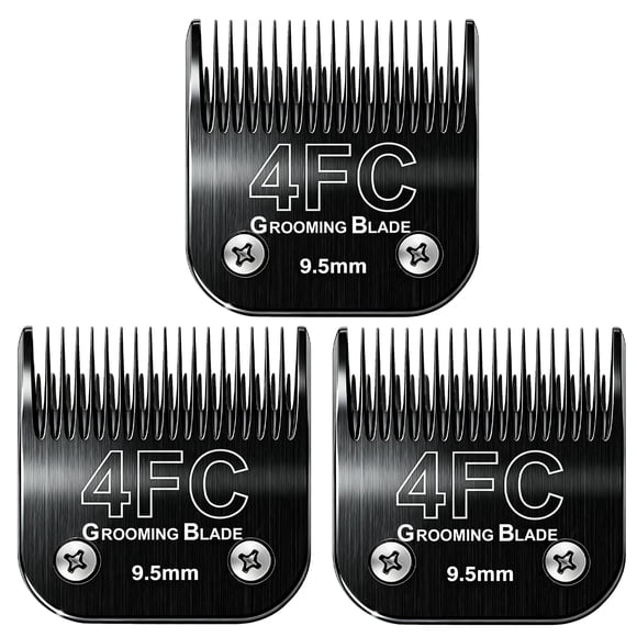 Cuchillas de aseo para perros MEMIRY, tamaño 4C, 9,5 mm, 3 unidades, para Andis, Oster A5, Wahl KM10