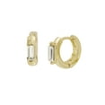 thumbnail image 7 of Madden NYC Women's Fashion Tri Tone Stone Mixed Huggie Trio Earring Set, 7 of 7