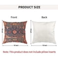 thumbnail image 5 of Boho Pillow Covers 18x18 Inch, Vintage Carpet Pattern Throw Pillow Cover Red Orange Antique Ethnic Decorative Pillow Cases Home Decor Square Pillowcase, 5 of 6