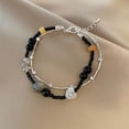 thumbnail image 4 of Pulsera de doble hebra con forma de corazón, pulsera de cuentas de la amistad, accesorio de moda para regalo, 4 of 5