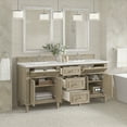 thumbnail image 4 of James Martin Vanities 72" Double Vanity, Light Natural Oak w/ 3 CM White Zeus Quartz Top, 4 of 7