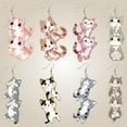 thumbnail image 7 of 1set Acrylic Dangle Earrings Mixed Color Cat Shape 49.5~50x29.5~50mm, 7 of 7