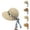 AR, variant on BG1 Packable Large Brim Sun Hat for Women Paper Wide Brim Ponytail Beach Sun Protection Breathable Cotton Summer Hat M