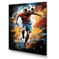 thumbnail image 2 of Designart "modern Soccer Portrait Fusion" Sports Canvas Print, 2 of 5